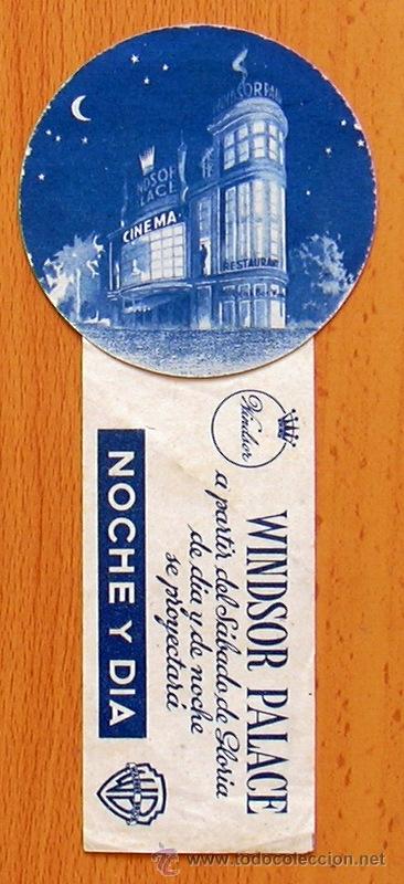  Flyers Publicitaires de films Anciens: Noche y dia - Pelicula de 1946 - Interpretado por Cary Grant - Troquelado - Con publicidad