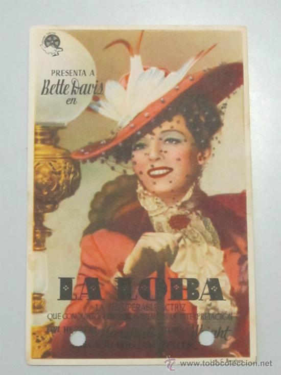 Cine: PROGRAMA DE CINE - LA LOBA - 1941 - PUBLICIDAD - DOBLADO - Foto 1