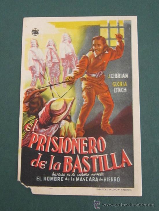 Cine: PROGRAMA DE CINE - EL PRISIONERO DE LA BASTILLA - 1943 - DOBLADO - Foto 1