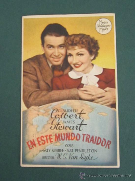 Cine: PROGRAMA DE CINE - EN ESTE MUNDO TRAIDOR - 1939 - PUBLICIDAD - Foto 1