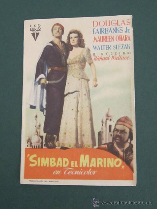 Cine: PROGRAMA DE CINE - SIMBAD EL MARINO - 1947 - Foto 1