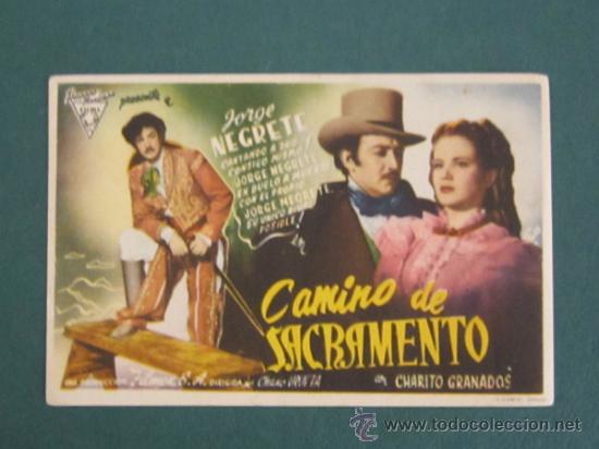 Cine: PROGRAMA DE CINE - CAMINO DE SACRAMENTO - 1945 - DOBLADO - Foto 1