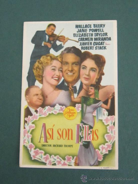Cine: PROGRAMA DE CINE - AS&Iacute; SON ELLAS - 1948 - Foto 1