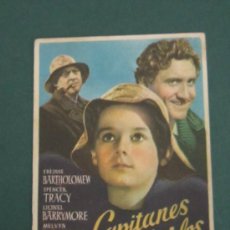 Cine: PROGRAMA DE CINE - CÁPITANES INTRÉPIDOS - 1937 - LEVE SUCIEDAD