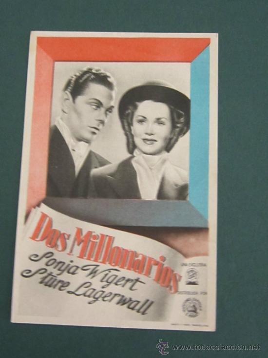Cine: PROGRAMA DE CINE - DOS MILLONARIOS - 1940 - Foto 1
