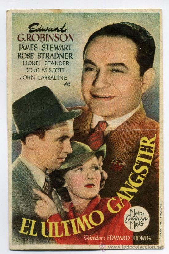 Cine: EL &Uacute;LTIMO GANGSTER, con James Stewart.