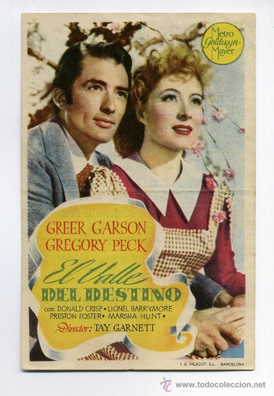 Cine: EL VALLE DEL DESTINO, con Gregory Peck.