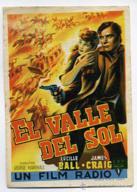 Cine: EL VALLE DEL SOL, con Lucille ball. - Foto 1