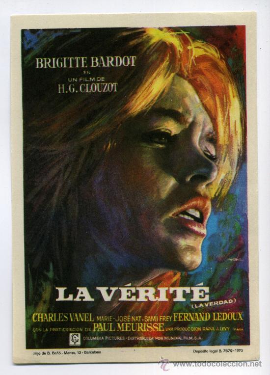 Cine: LA VERDAD, con Brigitte Bardot.