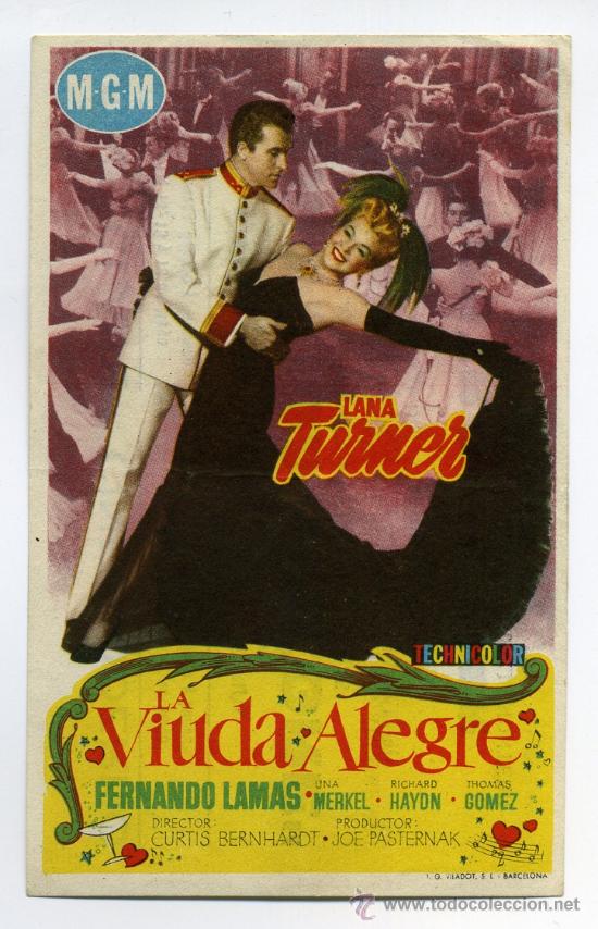 Cine: LA VIUDA ALEGRE, con Lana Turner. - Foto 1