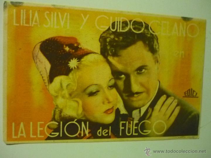 Cine: PROGRAMA LA LEGION DEL FUEGO .-LILIA SALVI -PUBLICIDAD