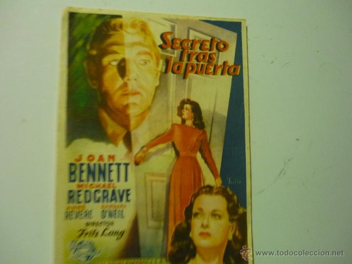 Cine: PROGRAMA SECRETO TRAS LA PUERTA .- JOAN BENNETT publicidad - Foto 1