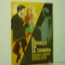 Cine: PROGRAMA EL ENEMIGO EN LA SOMBRA-ROGER HANIN-PUBLICIDAD CINE ORIHUELA. Lote 39361066