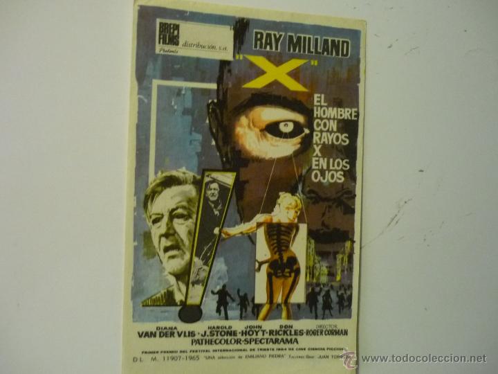 Cine: programa el hombre con rayos x en los ojos.-ray milland - Foto 1