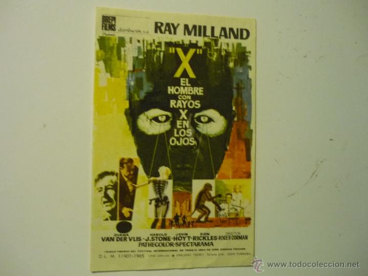 Cine: PROGRAMA EL HOMBRE CON RAYOS X EN LOS OJOS.-RAY MILLAND - Foto 1
