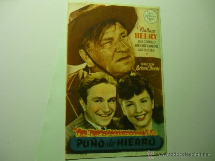 Cine: PROGRAMA PU&Ntilde;O DE HIERRO -WALLACE BEERY - Foto 1