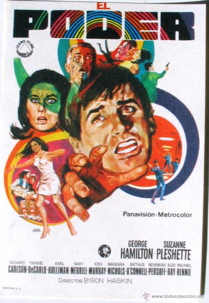 Cine: Folleto de mano original - El poder - George Hamilton - Suzanne Pleshette - Yvonne deCarlo - Foto 1