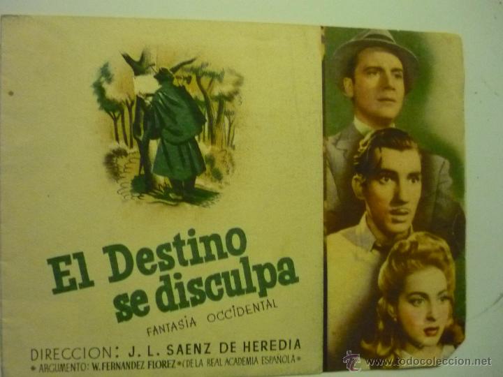 Cine: PROGRAMA EL DESTINO SE DISCULPA.- RAFAEL DURAN