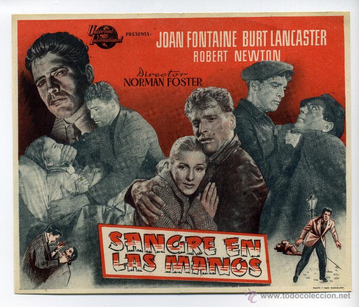 Cine: SANGRE EN LAS MANOS, con burt Lancaster. - Foto 1