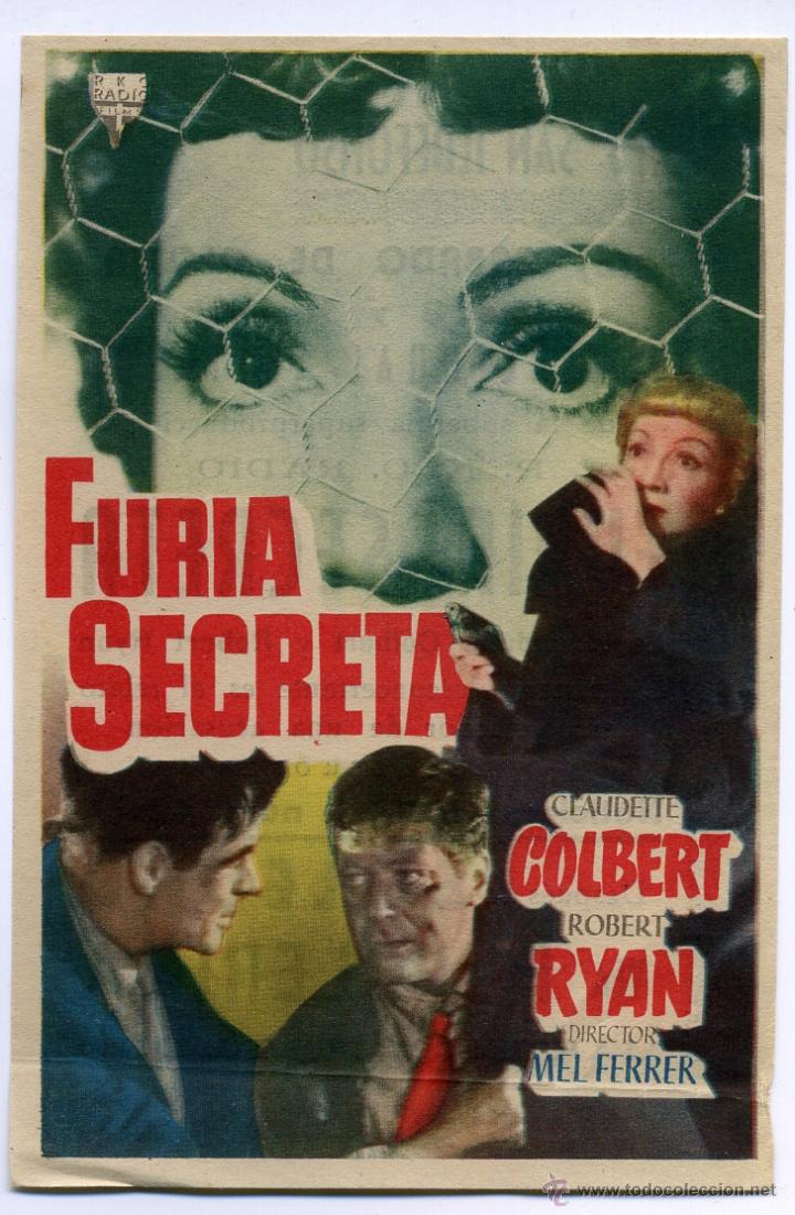 Cine: FURIA SECRETA, con Claudette Colbert. - Foto 1