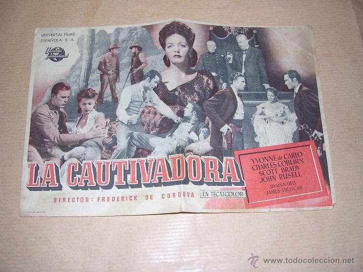 Cine: PROGRAMA - LA CAUTIVADORA - YVONNE DE CARLO ,- 1950 - Foto 1