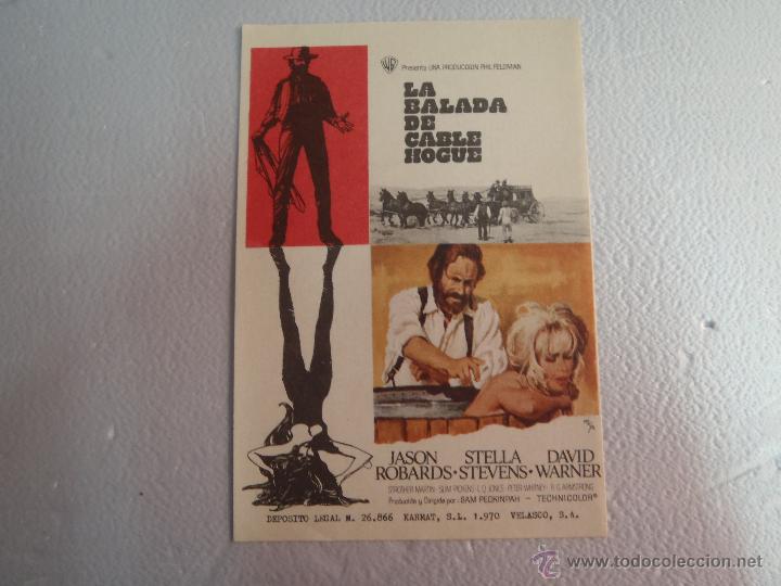 Cine: FOLLETO DE MANO LA BALADA DE CABLE HOGUE - Foto 1