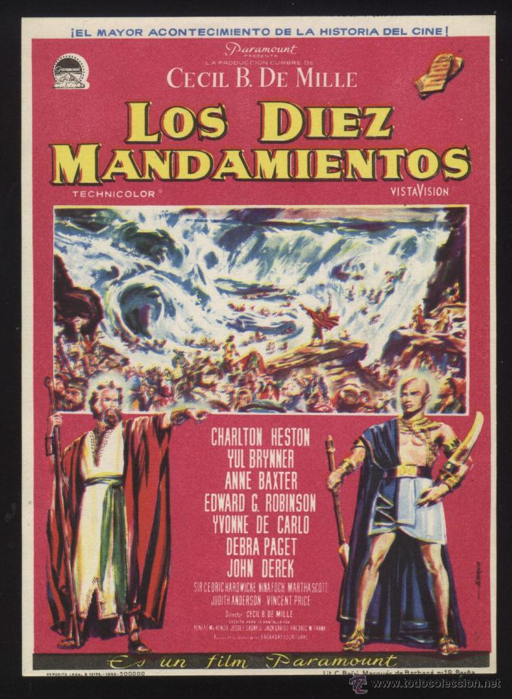 Cine: Q-02431- LOS DIEZ MANDAMIENTOS (The Ten Commandments) Charlton Heston - Yul Brynner - Anne Baxter
