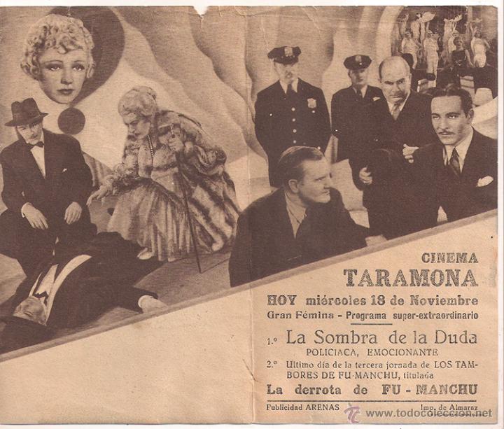 Cine: PTCC 511 LA SOMBRA DE LA DUDA PROGRAMA DOBLE MGM RICARDO CORTEZ VIRGINIA BRUCE - Foto 2