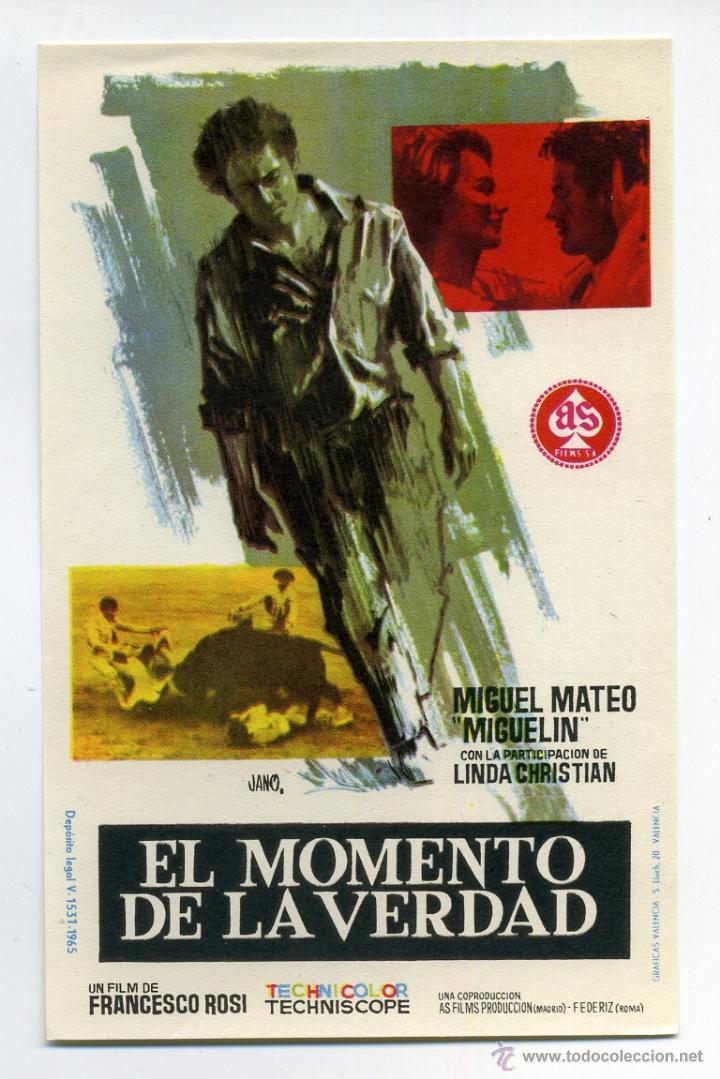 Cine: EL MOMENTO DE LA VERDAD, con Miguel Mateo. - Foto 1