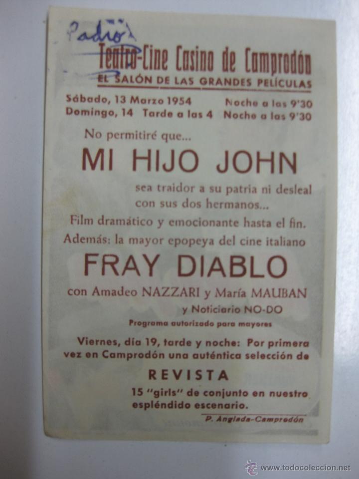Cine: PROGRAMA CINE.- MI HIJO JOHN. HELEN HAYES, VAN HEFLIN. PARAMOUNT - Foto 2