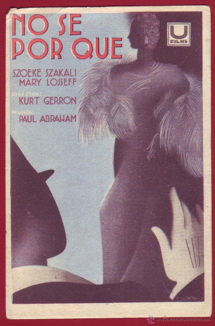 Cine: PROGRAMA DE MANO - NO SE POR QUE - 1936 - Foto 1