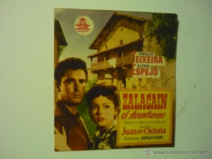 Cine: programa doble zalacain el aventurero .- virgilio teixeira - Foto 1