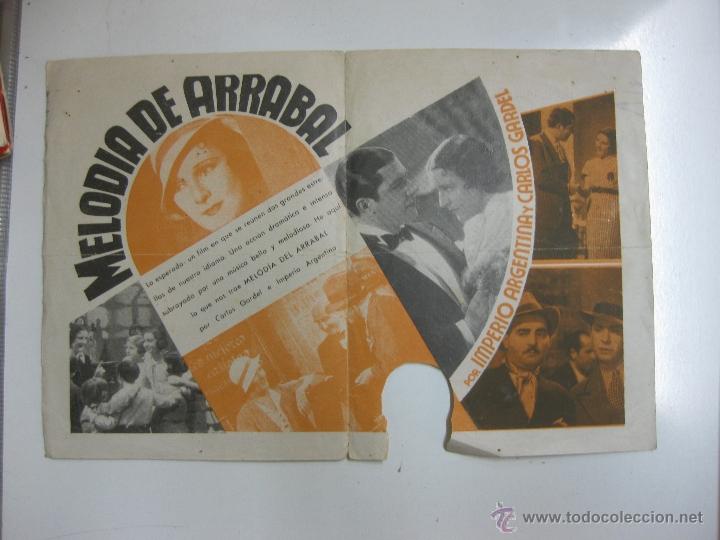 Cine: PROGRAMA CINE MELODIA DE ARRABAL.IMPERIO ARGENTINA Y CARLOS GARDEL.PARAMOUNT. - Foto 2
