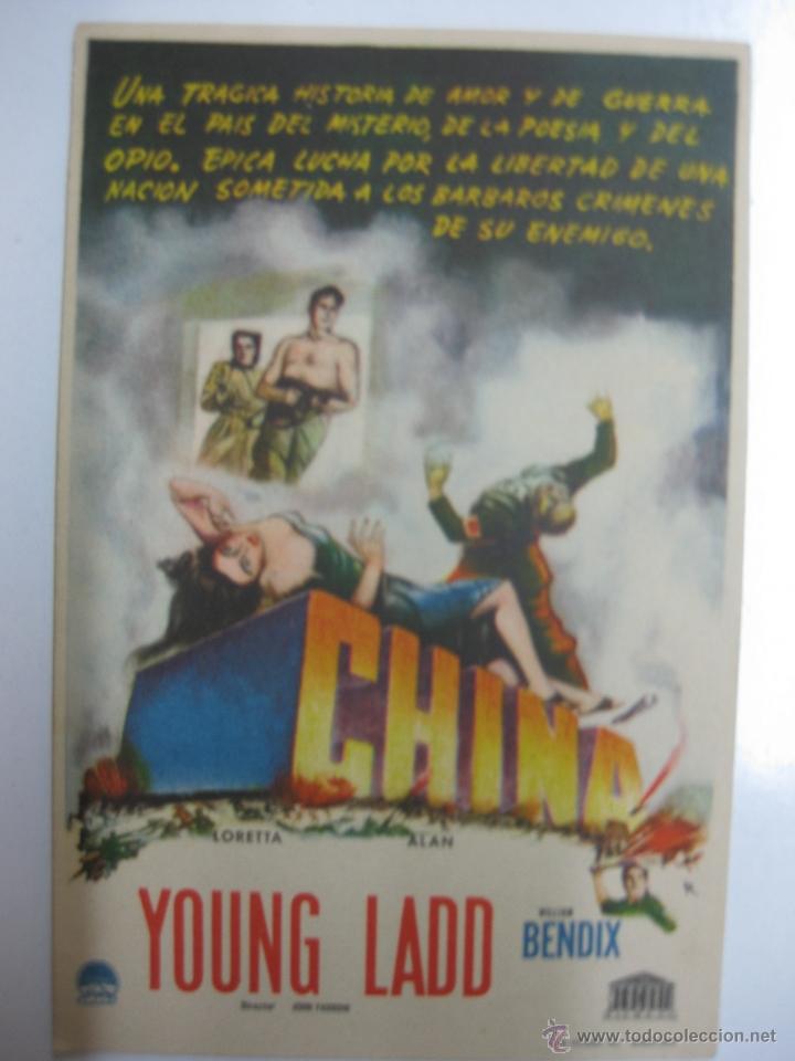 Cine: PROGRAMA CINE.- CHINA. LORETTA YOUNG, ALAN LADD. PARAMOUNT. - Foto 1