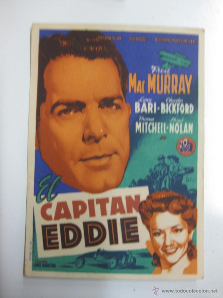 Cine: PROGRAMA DE CINE. CAPITAN EDDIE. FRED MAC MURRAY.20TH CENTURY FOX. - Foto 1