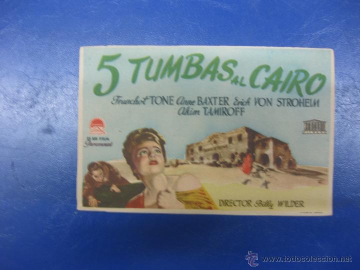 Cine: PROGRAMA CINE.- 5 TUMBAS AL CAIRO. ANNE BAXTER, FRANCHOT TONE. PARAMOUNT.. - Foto 1