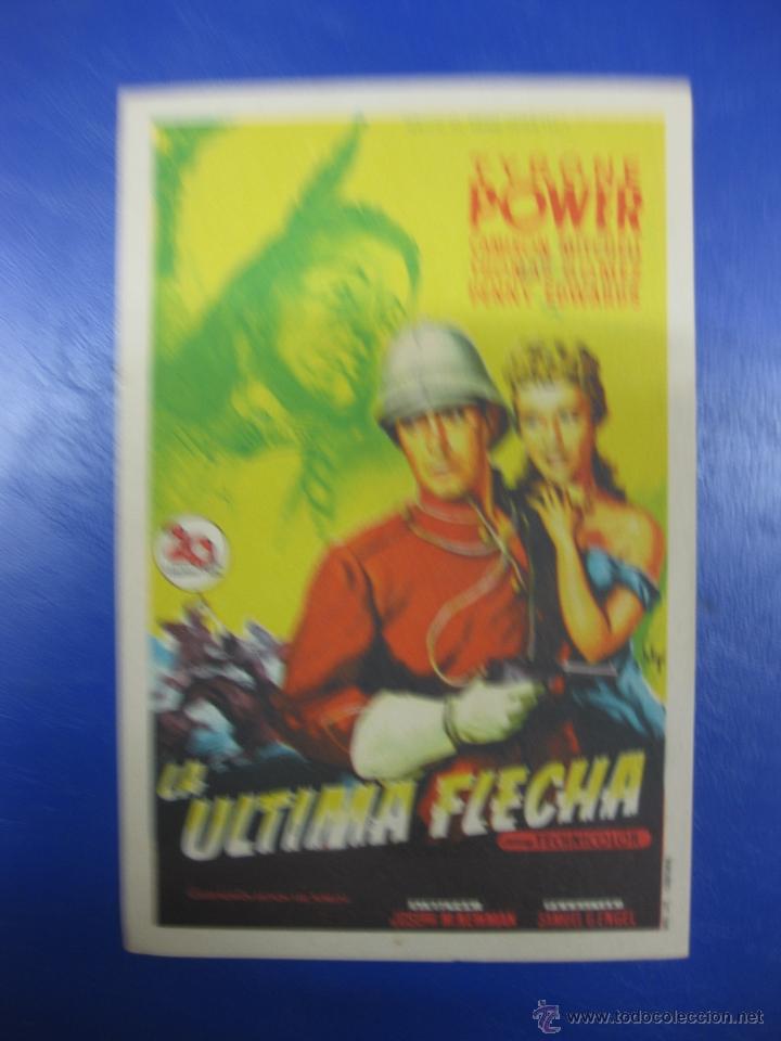 Cine: PROGRAMA CINE.- LA ULTIMA FLECHA. TYRONE POWER,. 20 TH CENTURY FOX. - Foto 1