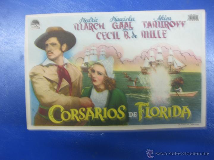 Cine: PROGRAMA CINE.- CORSARIOS DE FLORIDA. FREDRIC MARCH, FRANCISKA GAAL. PARAMOUNT.. - Foto 1