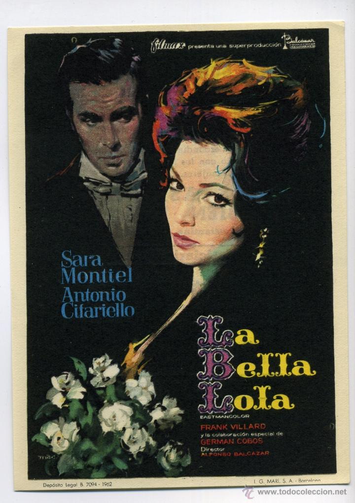 Cine: LA BELLA LOLA, con Sara Montiel