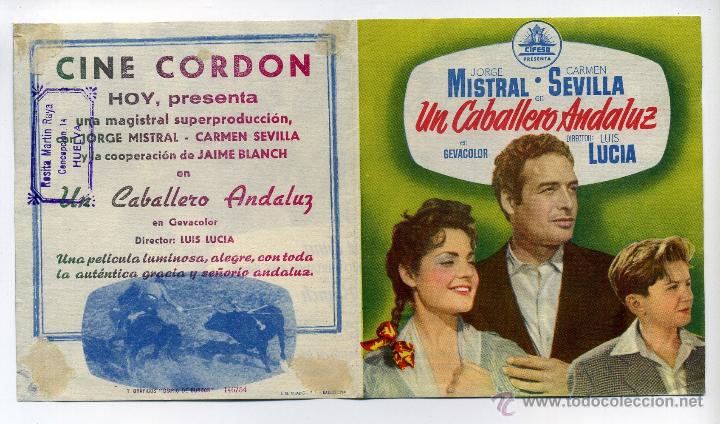 Cine: UN CABALLERO ANDALUZ, con Carmen Sevilla.