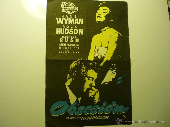 Cine: programa obsesion .- jane wyman -rock hudson - Foto 1