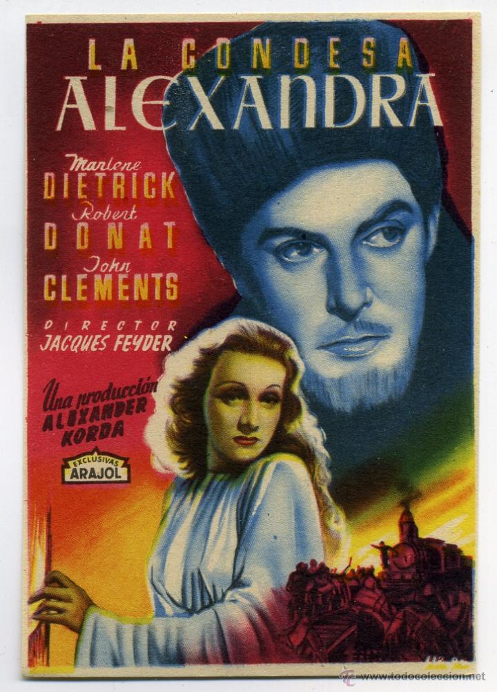 Cine: LA CONDESA ALEXANDRA, con Marlene Dietrich.