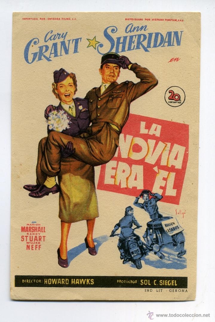 Cine: LA NOVIA ERA &Eacute;L, con Cary Grant.