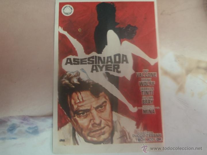 Cine: FOLLETO DE MANO ASESINADA AYER - Foto 1