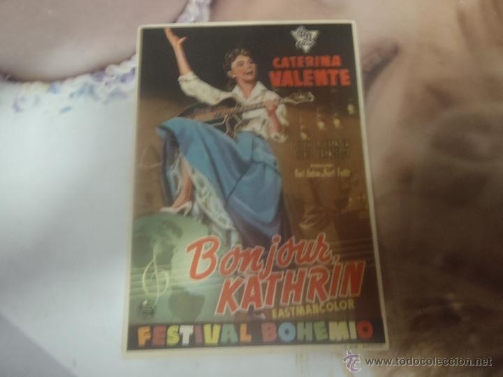  Foglietti di film di film antichi di cinema: FOLLETO DE CINE BON JOUR KATHRIN