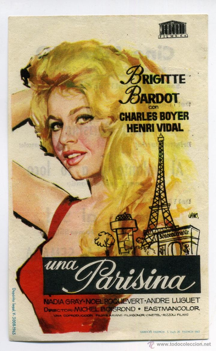Cine: PARISINA, con Brigitte Bardot.