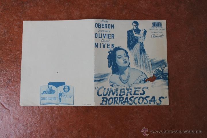 Cine: FOLLETO DE MANO: CUMBRES BORRASCOSAS