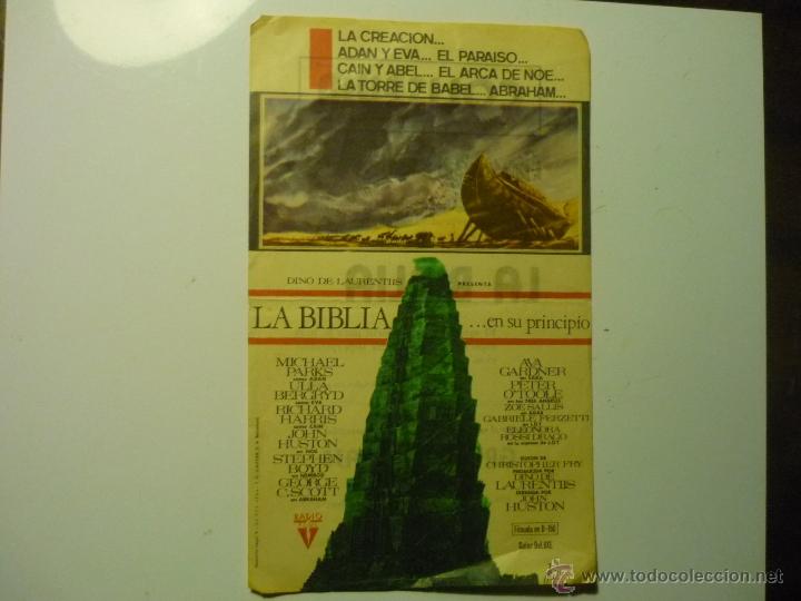 Cine: PROGRAMA LA BIBLIA .- AVA GARDNER -PETER O&acute;TOOLE - Foto 1