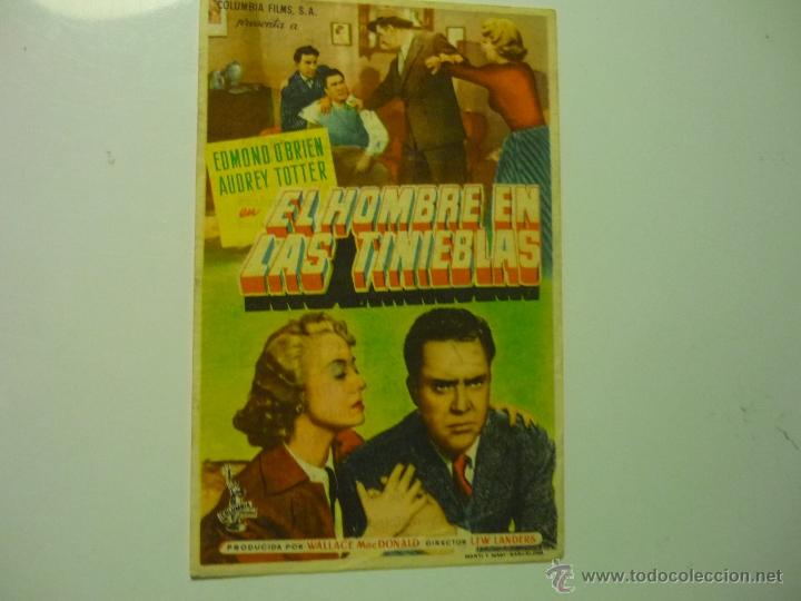 Cine: programa el hombre de las tinieblas .- edmond o&acute;brien .-publicidad - Foto 1