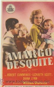 Cine: Amargo desquite. Sencillo de Cifesa. - Foto 1
